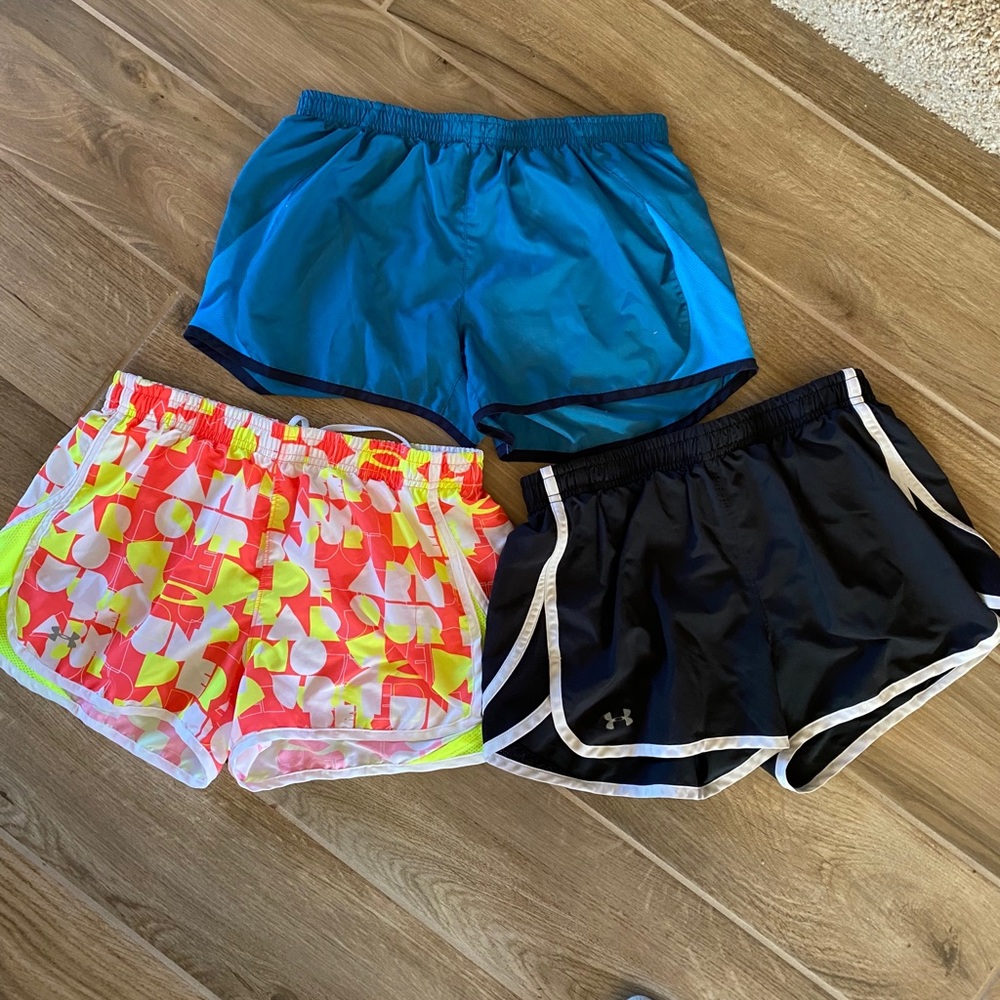2 Under armour and 1 Nike Workout Shorts Bundle